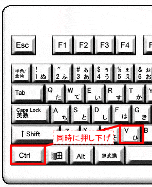 ショートカット「貼り付け」